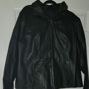 Leather coat